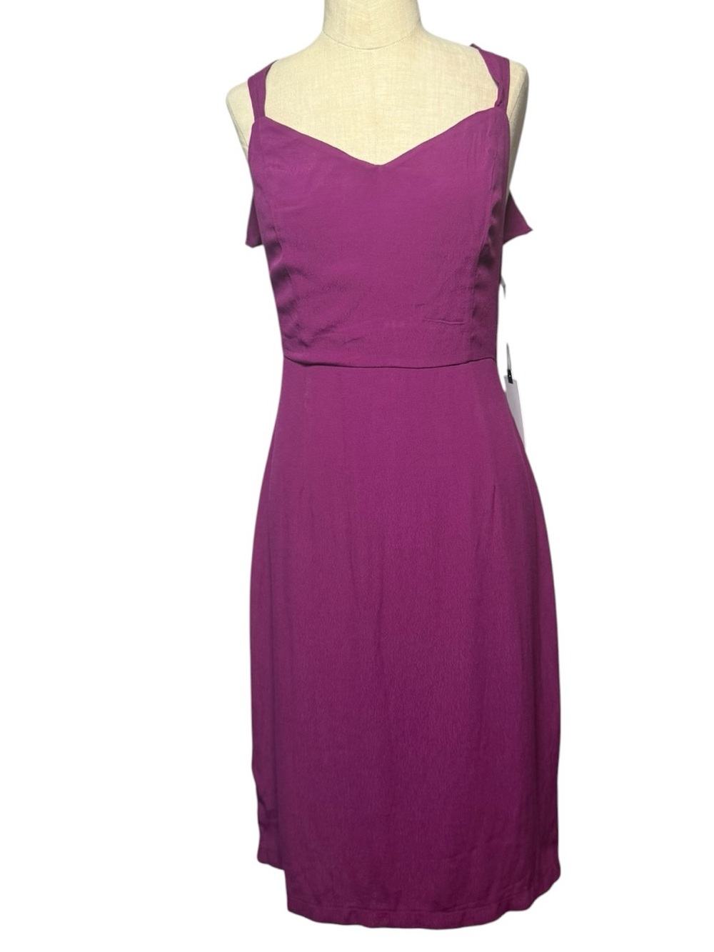 NWT ASTR The Label Purple Flutter Sleeve Midi Dress Medium - Picture 2 of 11